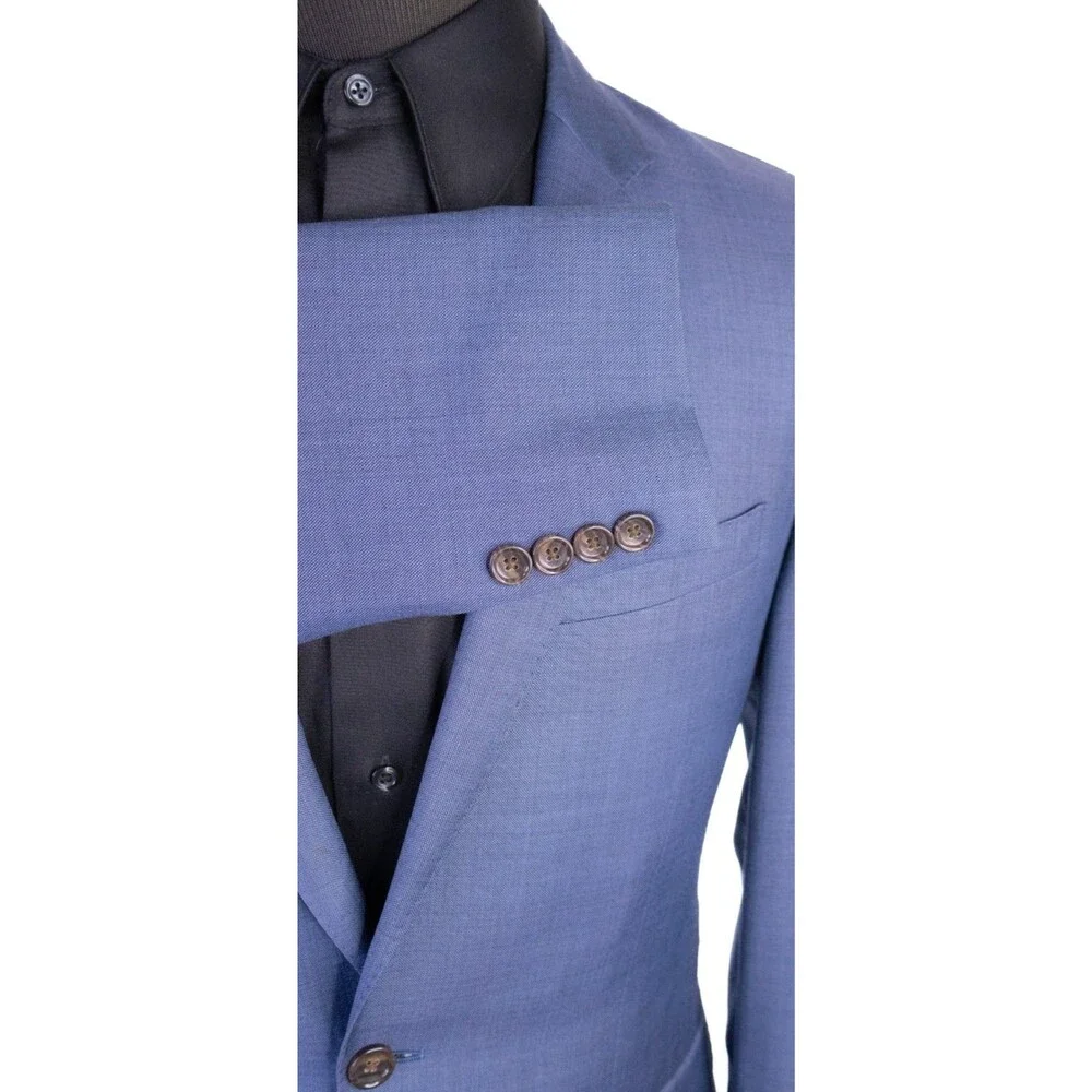 J.Crew Ludlow Tollegno 1900 Sz 38R Wool Sport Coat Blue Two Button Jacket